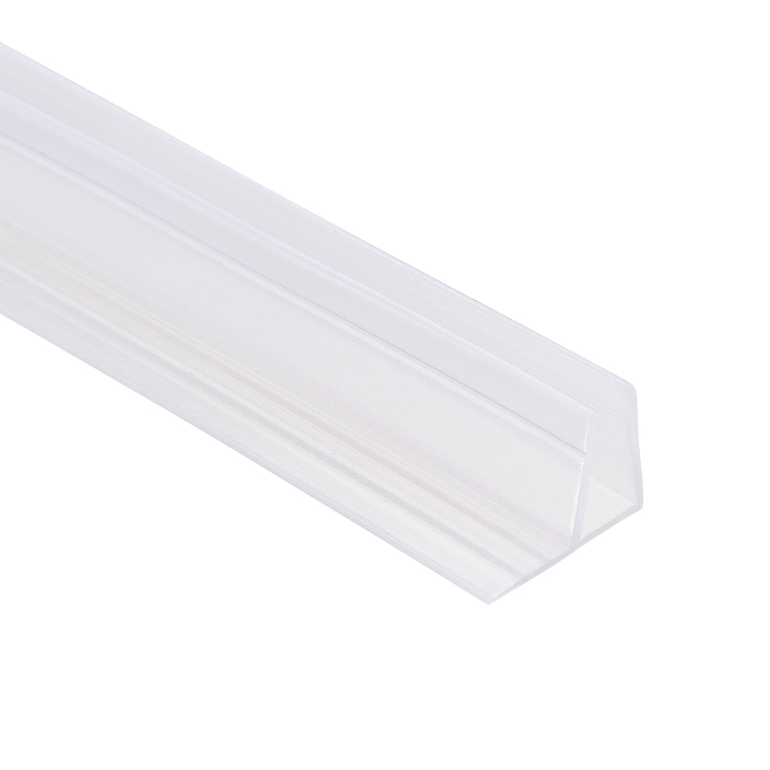 uxcell Uxcell Frameless Glass Shower Door Sweep - Door Bottom Side Seal Strip F-Type with 1/2"(12mm) Drip Rail - 3/8"(10mm) Glass x 118"(3000mm) Length