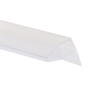 Harfington Uxcell Frameless Glass Shower Door Sweep - Door Corner Side Seal Strip Corner-Type with 7/16"(11mm) Drip Rail - 3/8"(10mm) Glass x 78.74"(2000mm) Length