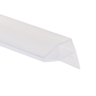 Harfington Uxcell Frameless Glass Shower Door Sweep - Door Corner Side Seal Strip Corner-Type with 3/8"(10mm) Drip Rail - 5/16"(8mm) Glass x 78.74"(2000mm) Length