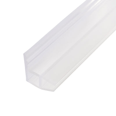 Harfington Uxcell Frameless Glass Shower Door Sweep - Door Corner Side Seal Strip Corner-Type with 7/16"(11mm) Drip Rail - 3/8"(10mm) Glass x 39.37"(1000mm) Length