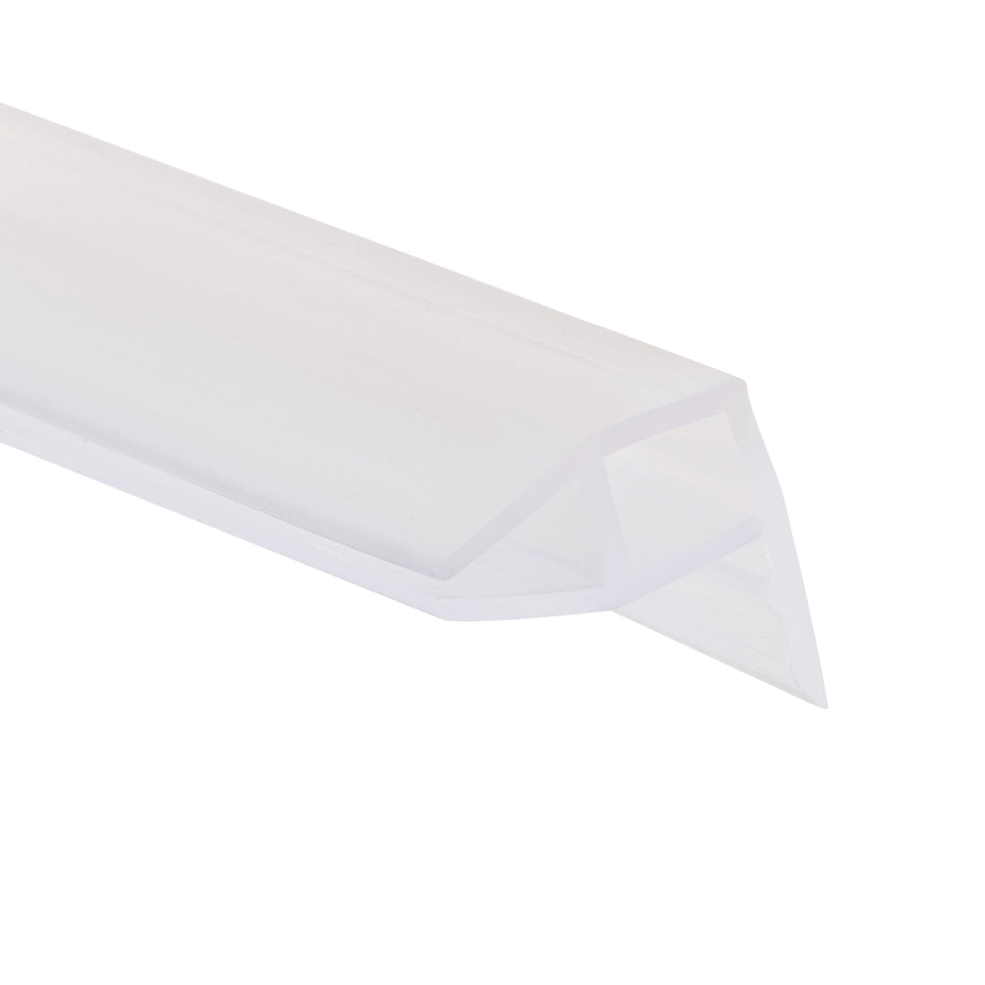 uxcell Uxcell Frameless Glass Shower Door Sweep - Door Corner Side Seal Strip Corner-Type with 7/16"(11mm) Drip Rail - 3/8"(10mm) Glass x 118"(3000mm) Length