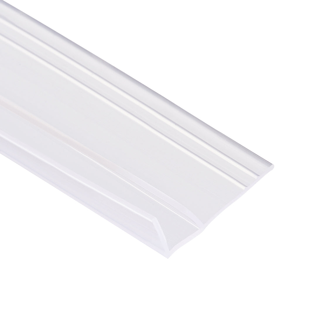 uxcell Uxcell Frameless Glass Shower Door Sweep - Door Bottom Side Seal Strip F-Type with 3/4"(20mm) Drip Rail - 5/16"(8mm) Glass x 118"(3000mm) Length