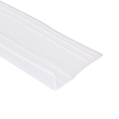 Harfington Uxcell Frameless Glass Shower Door Sweep - Door Bottom Side Seal Strip F-Type with 3/4"(20mm) Drip Rail - 1/2"(12mm) Glass x 118"(3000mm) Length