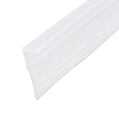 Harfington Uxcell Frameless Glass Shower Door Sweep - Door Side Seal Strip F-Type with 3/4"(20mm) Drip Rail - 3/8"(10mm) Glass x 78.74"(2000mm) Length