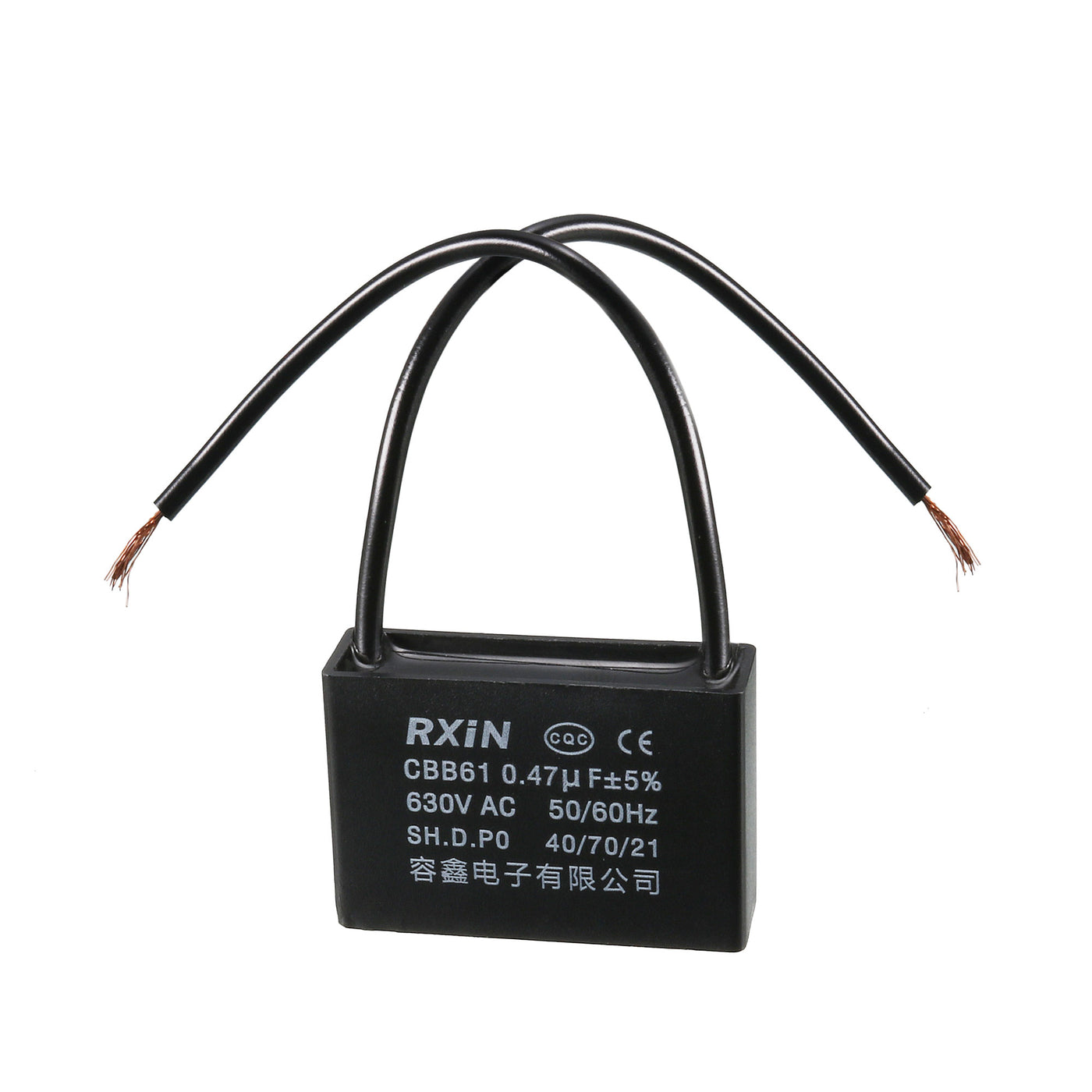 uxcell Uxcell CBB61 Run Capacitor 630V AC 0.47uF 2-wire Metallized Polypropylene Film Capacitors for Ceiling Fan