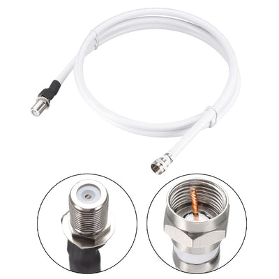 Harfington Uxcell F Type Male to F Type Female RG6 Coaxial Cable 2pcs