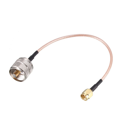Harfington Uxcell SMA Male to UHF PL-259 Male RG316 RF Coaxial Coax Cable 0.15M/0.5Ft