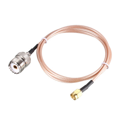 uxcell Uxcell SMA Male to UHF SO-239 Female RF Coax Cable RG316 Antenna Cable 0.9M/3Ft