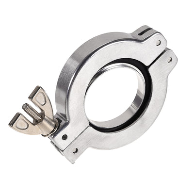 Harfington Uxcell Vacuum Clamp 68mm x 46mm KF40 Single Pin Clamp Wing Nut w Center Ring