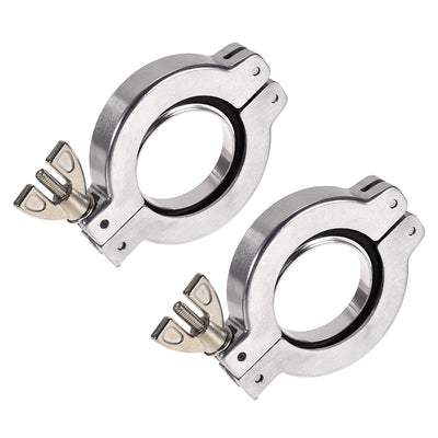 Harfington Uxcell 2 Pcs Vacuum Clamp 68mm x 46mm KF40 Clamp Wing Nut w Center Ring