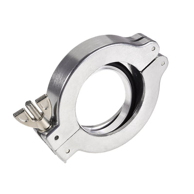 Harfington Uxcell Vacuum Clamp 90mm x 60mm KF50 Single Pin Clamp Wing Nut w Center Ring