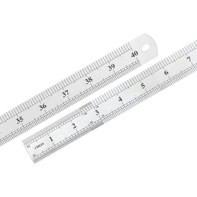Harfington Uxcell Straight Ruler 1m 40 Inch Metric / Imperial Egde Scale Stainless Steel Ruler 100cm Measuring Tool 1mm Precision