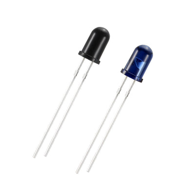 uxcell Uxcell 4pcs 5mm 940nm LEDs Infrared Emitter and IR Receiver Diode DC 1.2V