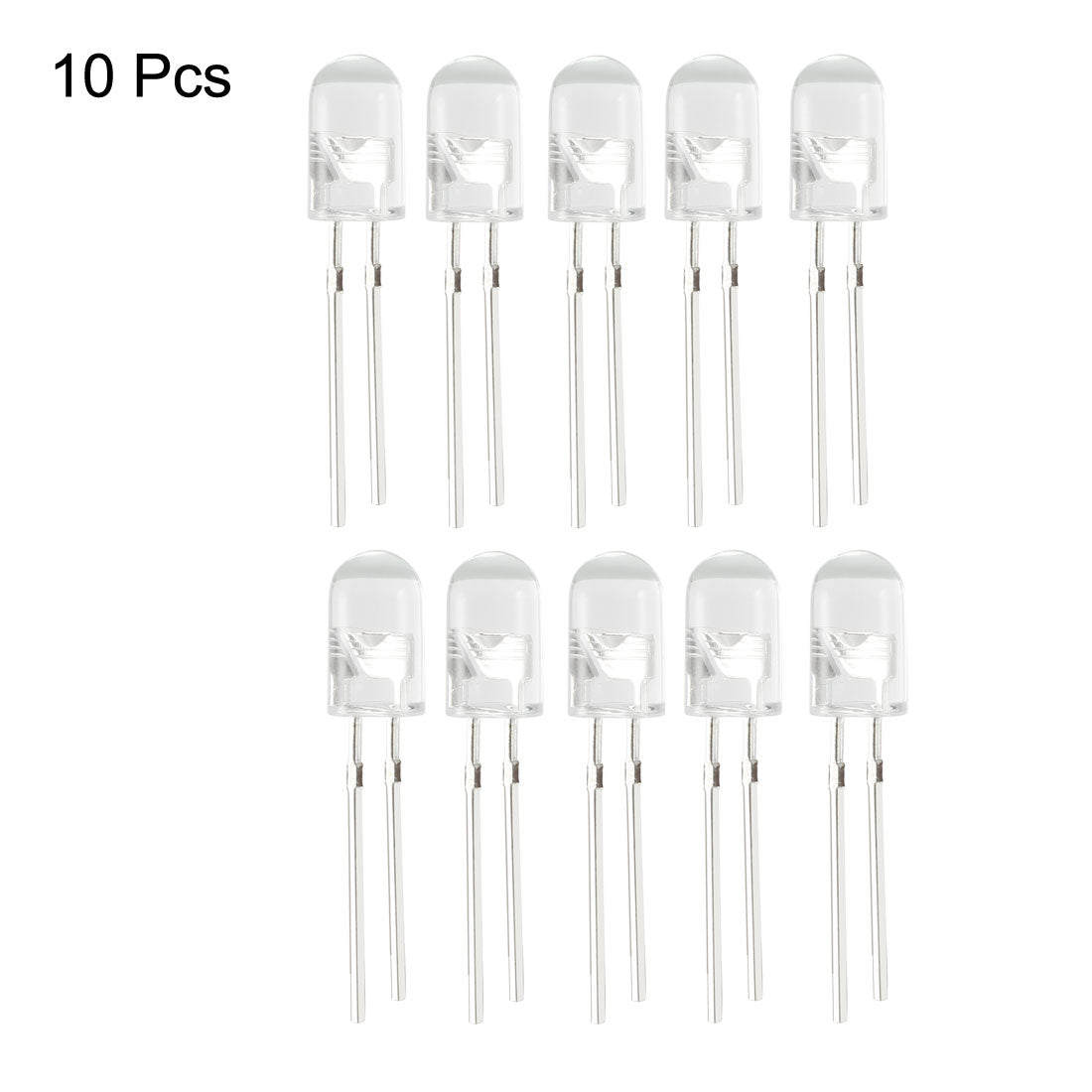 uxcell Uxcell 10pcs 5mm 940nm Infrared Emitter Diode DC 1.5V LED IR Emitter Clear Round Head