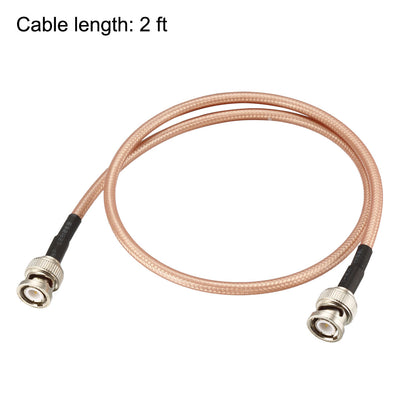 Harfington Uxcell BNC Male to BNC Male Coax Cable RG400 Low Loss RF Coaxial Cable 50 ohm