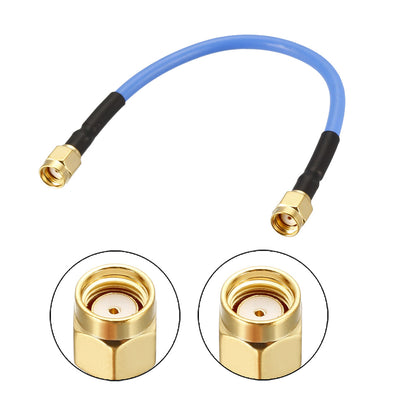 Harfington Uxcell RP-SMA Male to RP-SMA Male RG402 RF Coaxial Coax Cable 0.15M/0.5Ft