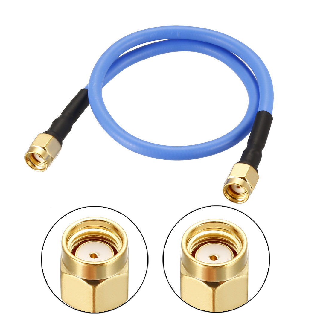 uxcell Uxcell RP-SMA Male to RP-SMA Male RG402 RF Coaxial Coax Cable 0.3Meter/1Ft
