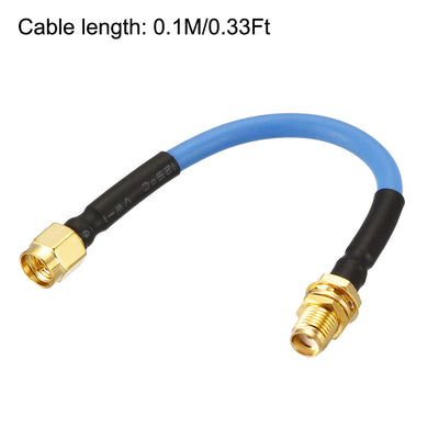 Harfington Uxcell SMA Extension Cable SMA Male to SMA Female Antenna RF Coax Cable RG402 0.6M/2Ft