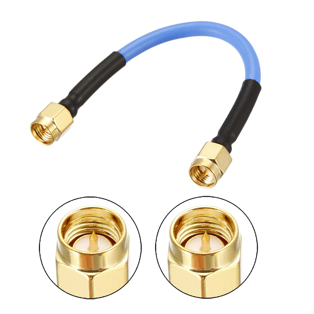 Uxcell Uxcell SMA Male to SMA Male Right Angle Coaxial Cable 50 Ohm 0.5M/1.64Ft RG402