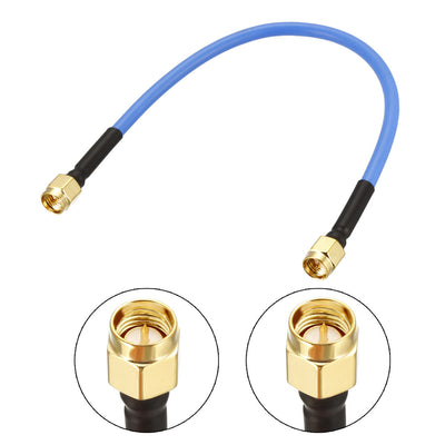 Harfington Uxcell SMA Male to SMA Male Right Angle Coaxial Cable 50 Ohm 0.5M/1.64Ft RG402
