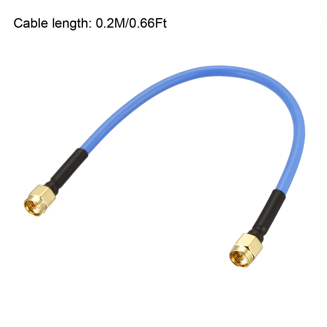 Uxcell Uxcell SMA Male to SMA Male Right Angle Coaxial Cable 50 Ohm 0.5M/1.64Ft RG402