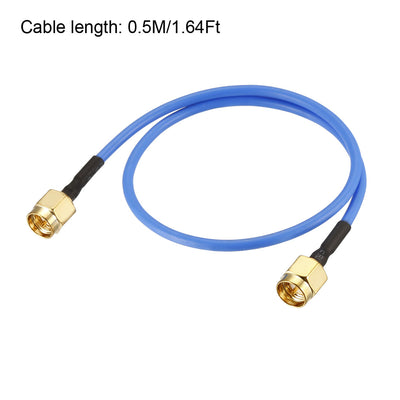 Harfington Uxcell SMA Male to SMA Male Coaxial Cable 50 Ohm 0.9M/2.95Ft RG405