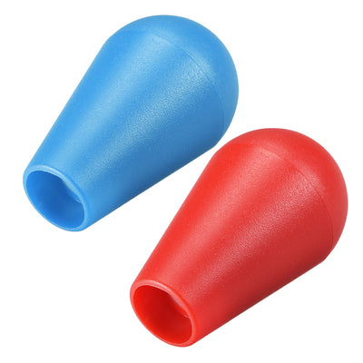 Harfington Uxcell Ellipse Oval Joystick Head Rocker Ball Top Handle American Type Arcade Game DIY Parts Replacement Red Blue 2Pcs