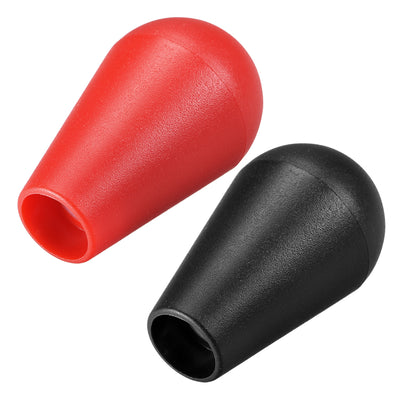 Harfington Uxcell Ellipse Oval Joystick Head Rocker Ball Top Handle American Type Arcade Game DIY Parts Replacement Red Black 2Pcs