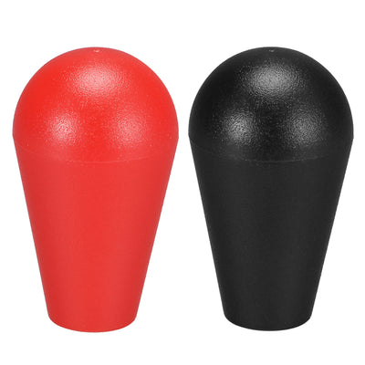 Harfington Uxcell Ellipse Oval Joystick Head Rocker Ball Top Handle American Type Arcade Game DIY Parts Replacement Red Black 2Pcs
