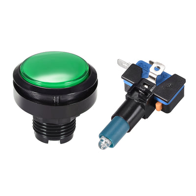 Harfington Uxcell Game Push Button Round LED Illuminated Button Switch with Micro switch for Arcade Games