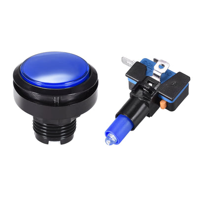 Harfington Uxcell Game Push Button Round LED Illuminated Button Switch with Micro switch for Arcade Games