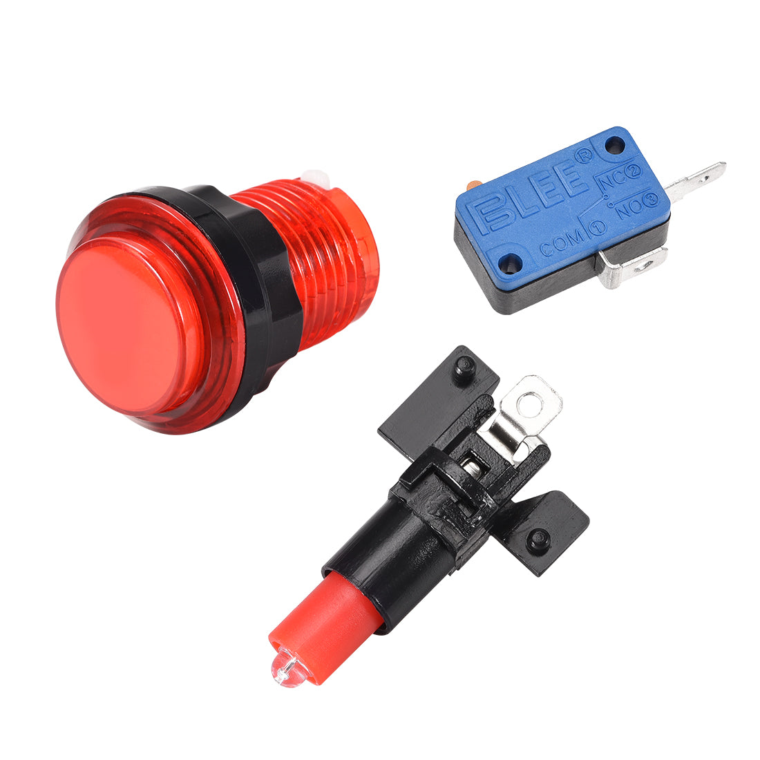 uxcell Uxcell Game Push Button Round LED Push Button Switch with Micro switch fo