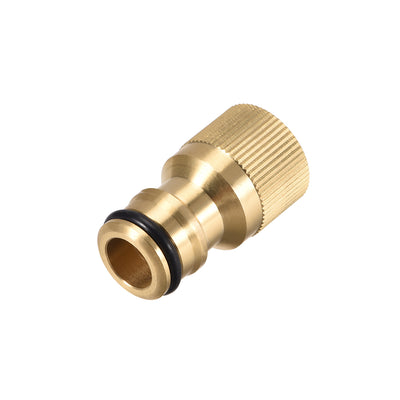 Harfington Uxcell Brass Faucet Tap Quick Connector M18 Female Thread Hose Pipe Socket Adapter