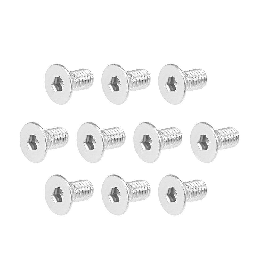 uxcell Uxcell Flat Head Machine Screws Inner Hex 304 Stainless Steel Fasteners Bolts 40pcs