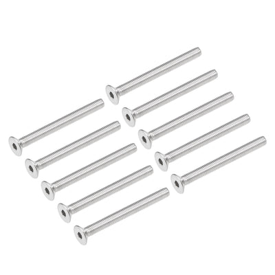 uxcell Uxcell Flat Head Machine Screws Inner Hex Screw Stainless Steel Bolts 20Pcs