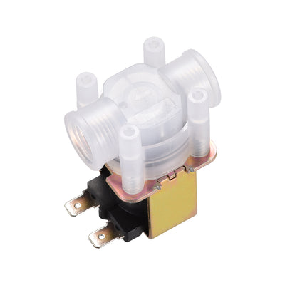 Harfington Uxcell DC12V G1/4 Female Brass Water Electric Solenoid Valve Normally Closed N/C Pressure Water Inlet Flow Switch Electric Magnetic Valve