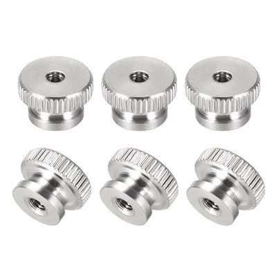 Harfington Uxcell Knurled Thumb Nuts, 6Pcs M3 304 Stainless Steel Round Knobs for 3D Printer Parts