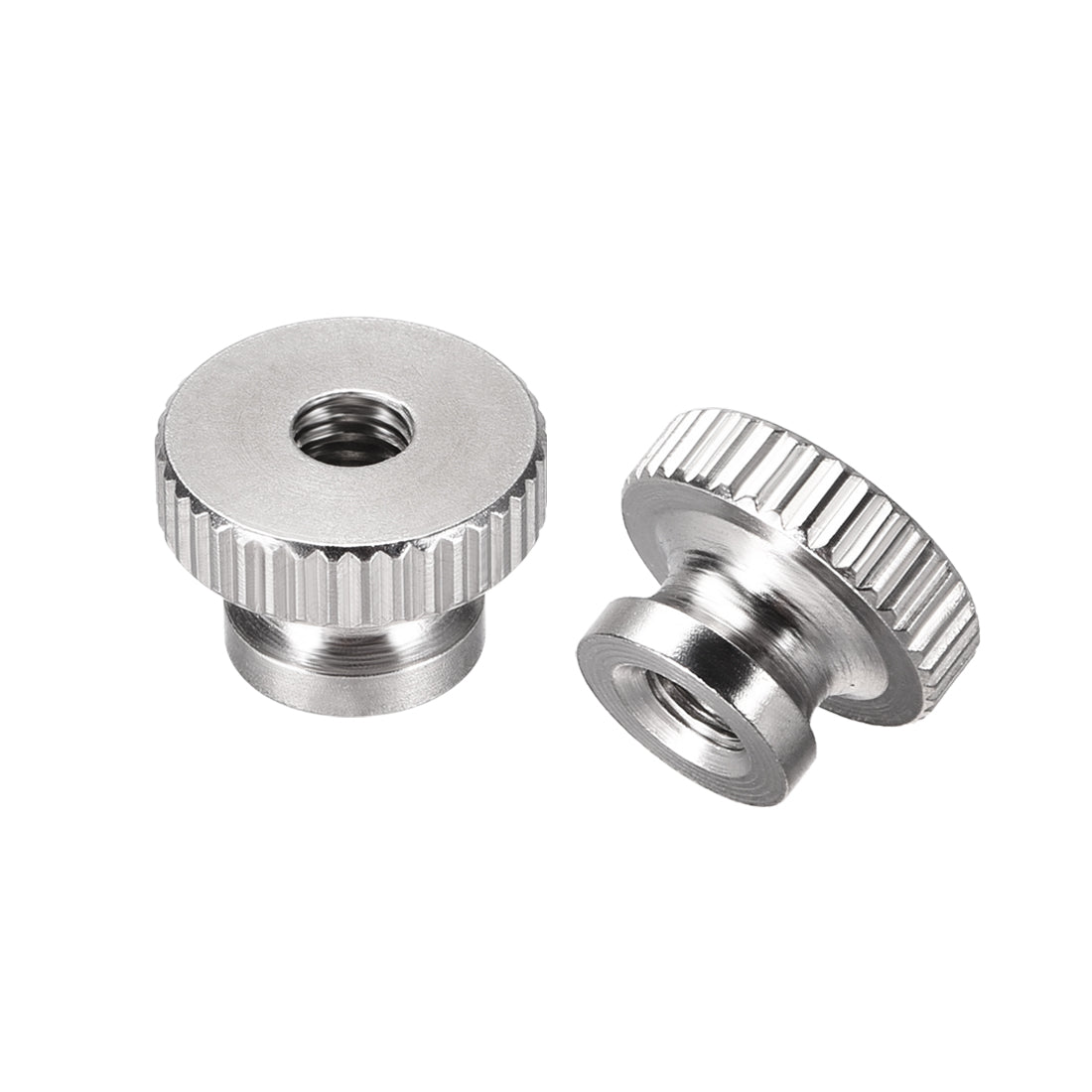 uxcell Uxcell Knurled Thumb Nuts, 2Pcs M4 304 Stainless Steel Round Knobs for 3D Printer Parts