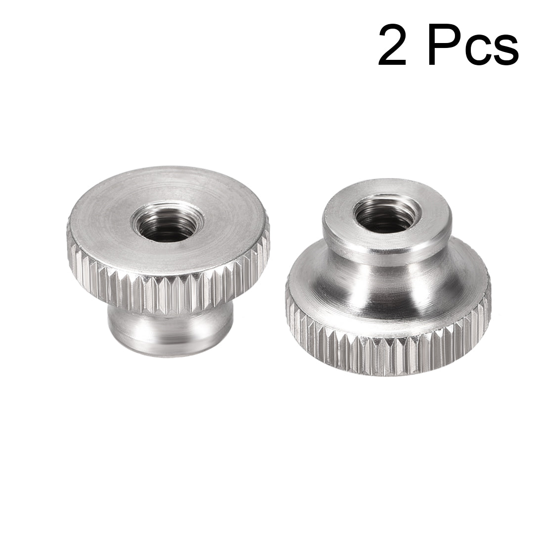 uxcell Uxcell Knurled Thumb Nuts, 2Pcs M5 304 Stainless Steel Round Knobs for 3D Printer Parts