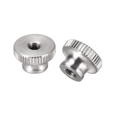 Harfington Uxcell Knurled Thumb Nuts, 2Pcs M5 304 Stainless Steel Round Knobs for 3D Printer Parts