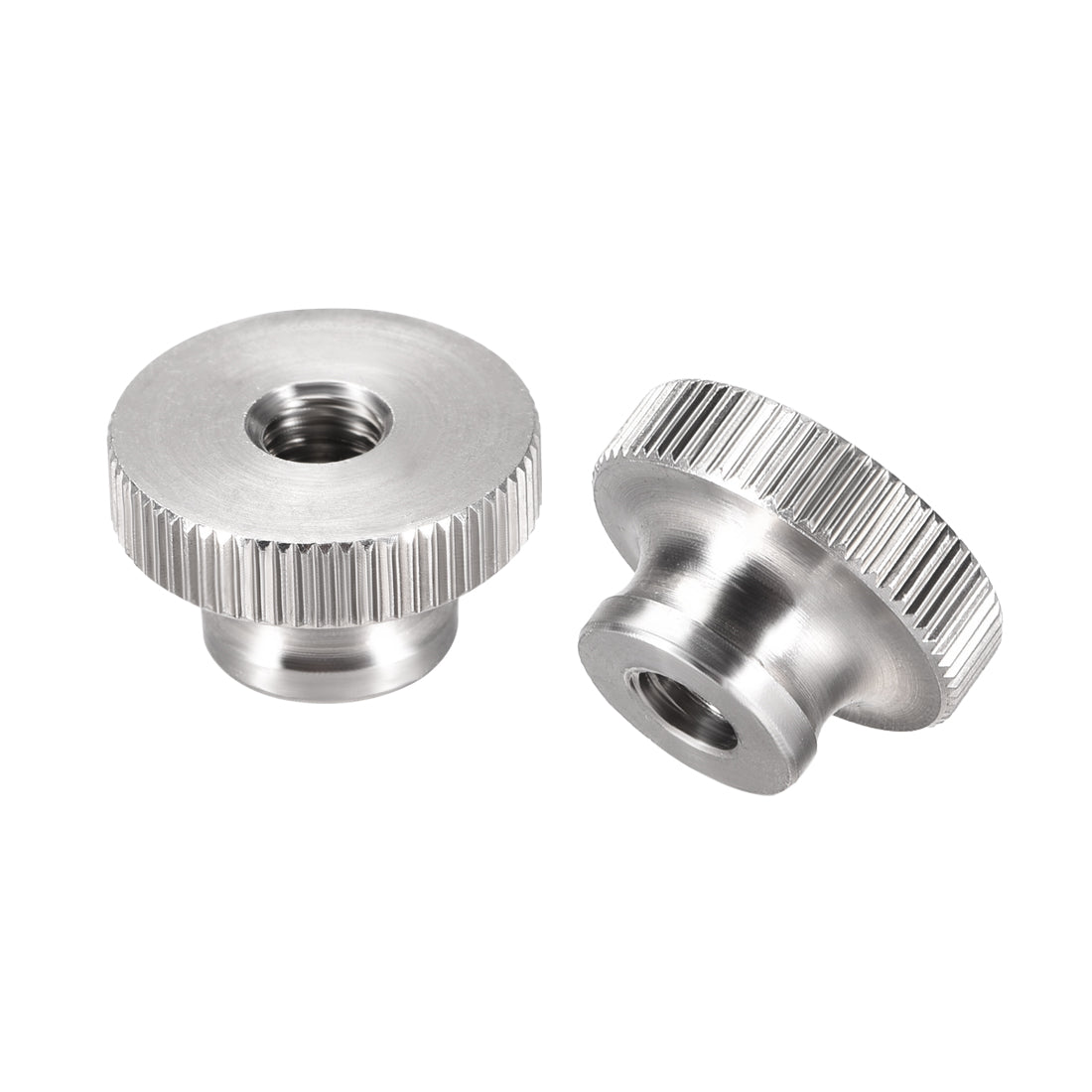 uxcell Uxcell Knurled Thumb Nuts, 2Pcs M6 304 Stainless Steel Round Knobs for 3D Printer Parts