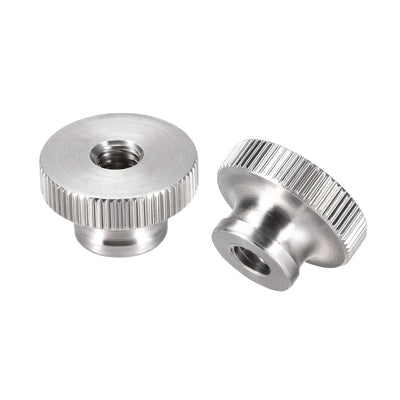 Harfington Uxcell Knurled Thumb Nuts, 2Pcs M6 304 Stainless Steel Round Knobs for 3D Printer Parts