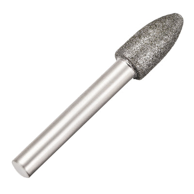 Harfington Uxcell Diamond Burrs Grinding Drill Bits for Carving Rotary Tool 1/4-Inch Shank 10mm Tapered 150 Grit 10 Pcs