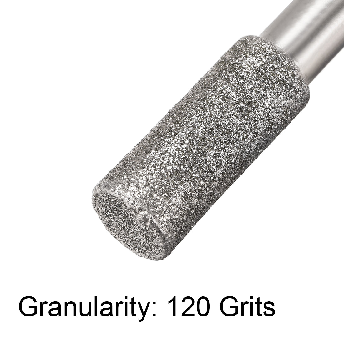 Uxcell Uxcell Diamond Burrs Bits Grinding Drill Carving Rotary Tool for Glass Stone Ceramic 120 Grit 1/4" Shank 8mm Cylinder 5 Pcs