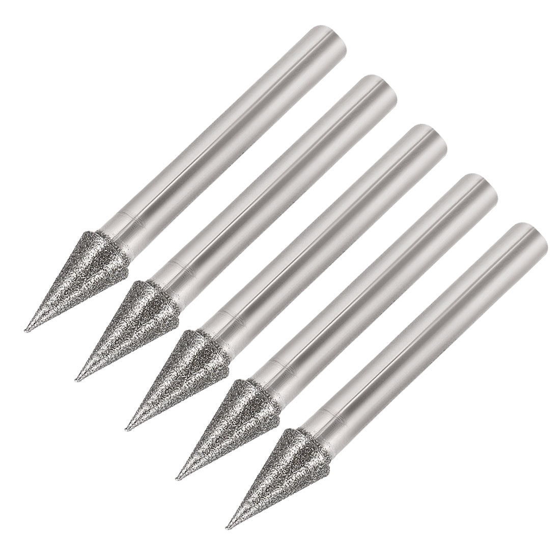 Uxcell Diamond Burrs Grinding Drill Bits For Carving Rotary Shank Tapered Tool