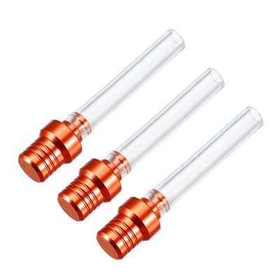 Harfington Uxcell 3pcs Breather Hose Gas Fuel Tank Cap 2 Way Vent Hose Tube for Bicycle Orange