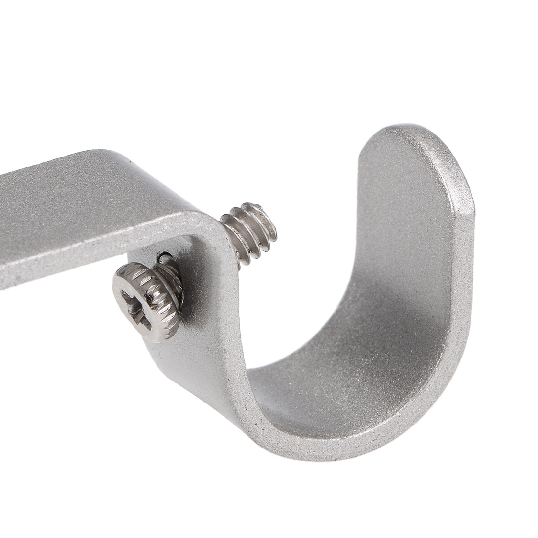 uxcell Uxcell Curtain Rod Bracket Iron Single Holder Support for 20mm Drapery Rod, 100 x 40 x 16mm Silver Tone 2Pcs
