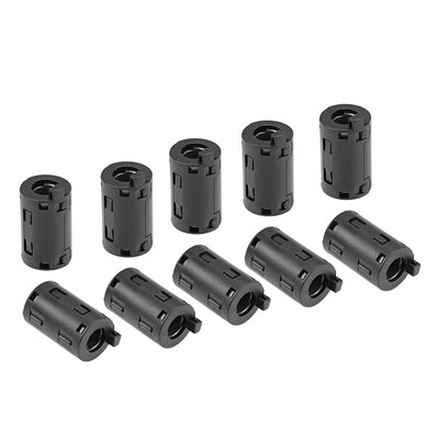 Harfington Uxcell 11mm Ferrite Cores Ring Clip-On RFI EMI Noise Suppression Filter Cable Clip, Black 10pcs