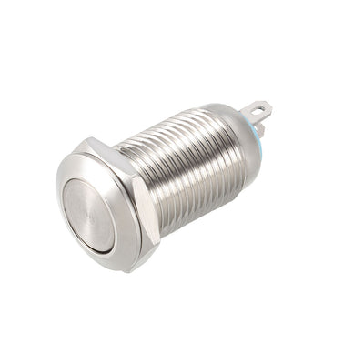 Harfington Uxcell Momentary Metal Push Button Switch 10mm Mounting Dia 1NO 1NC COM DC 30V 0.1A