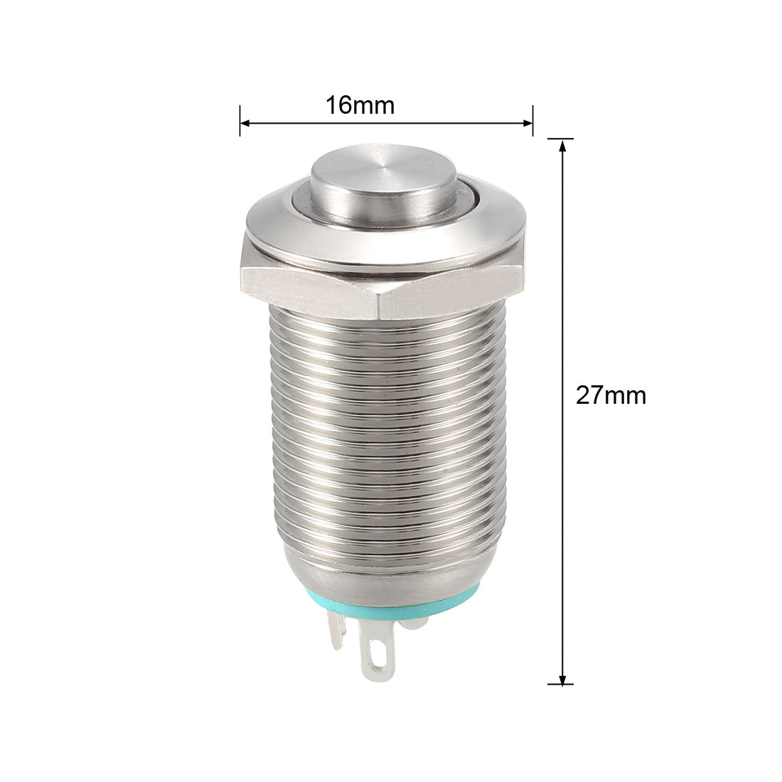 uxcell Uxcell Metal Push Button Switch High Head 12mm Mounting Dia 1NO 3-6V LED Light